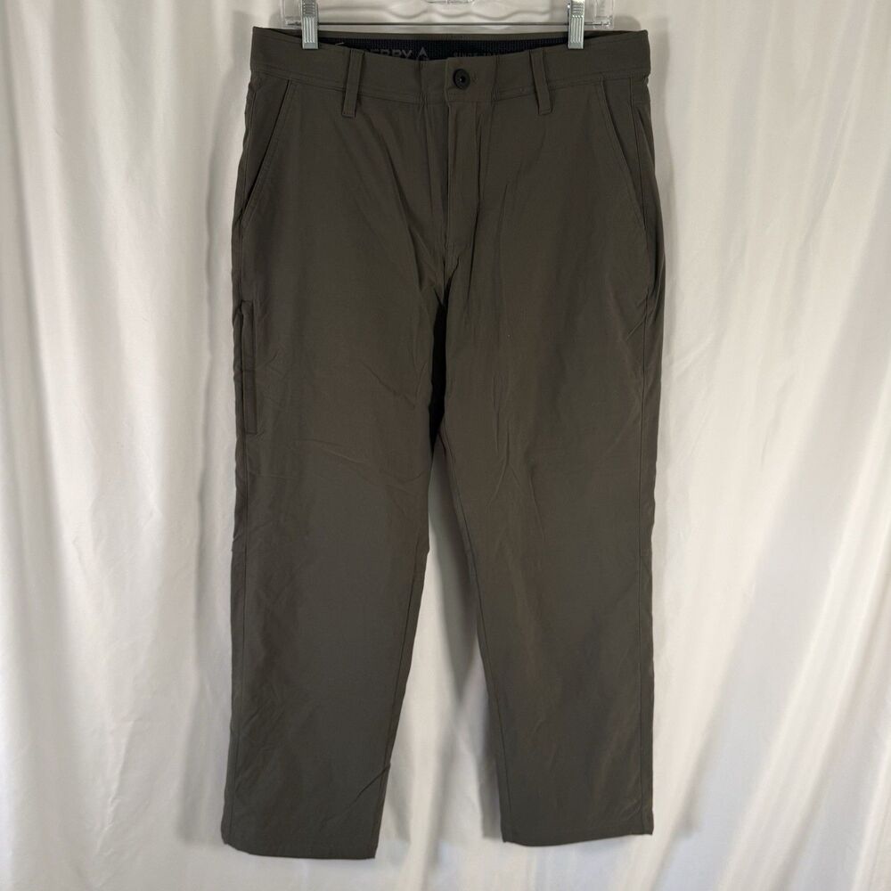 Gerry Fleece Lined Hiking Pants Men's 32x29 Grey Straight Leg Nylon Pockets